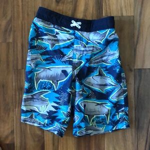 Shark print bathing suit